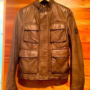 Belstaff Brad Jacket in Acid Brown Leather